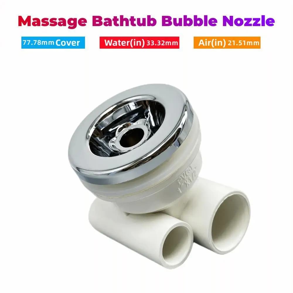 Φ77.78mm Cover 33mm Water Bathtub jet nozzle Chrome plated ABS body massage PVC bubble nozzle hot tub water jet nozzle for hot tub