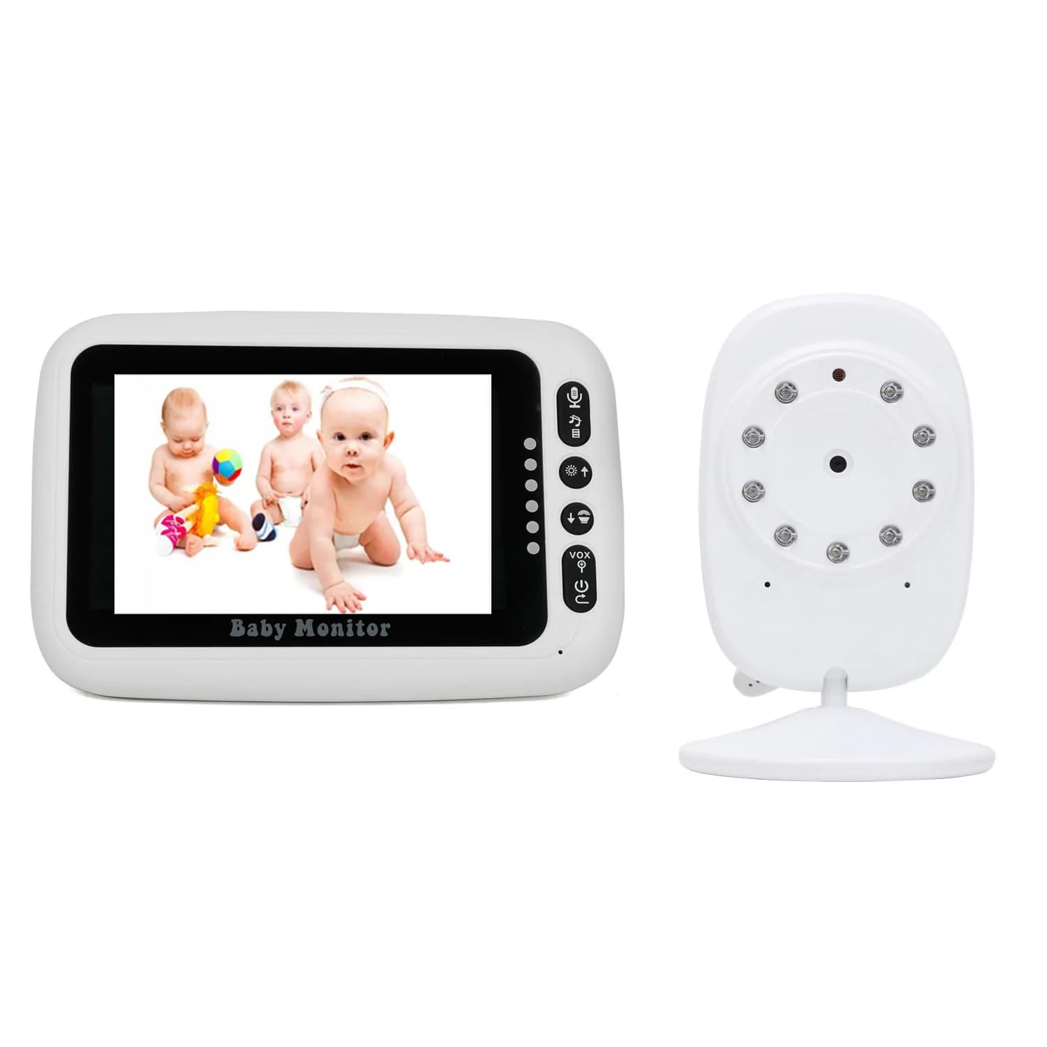 4.3inch IPS Screen Wireless Video Baby Monitor Intercom Baby Nanny Security Camera VOX Mode Temperature Monitoring Babysitter