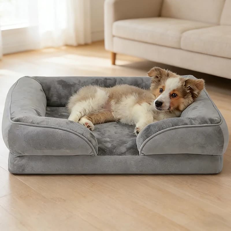 Letto per cani ortopedico impermeabile invernale di medie dimensioni Letto per animali lavabile con rivestimento rimovibile Divano per alleviare il dolore articolare per gatti e cani