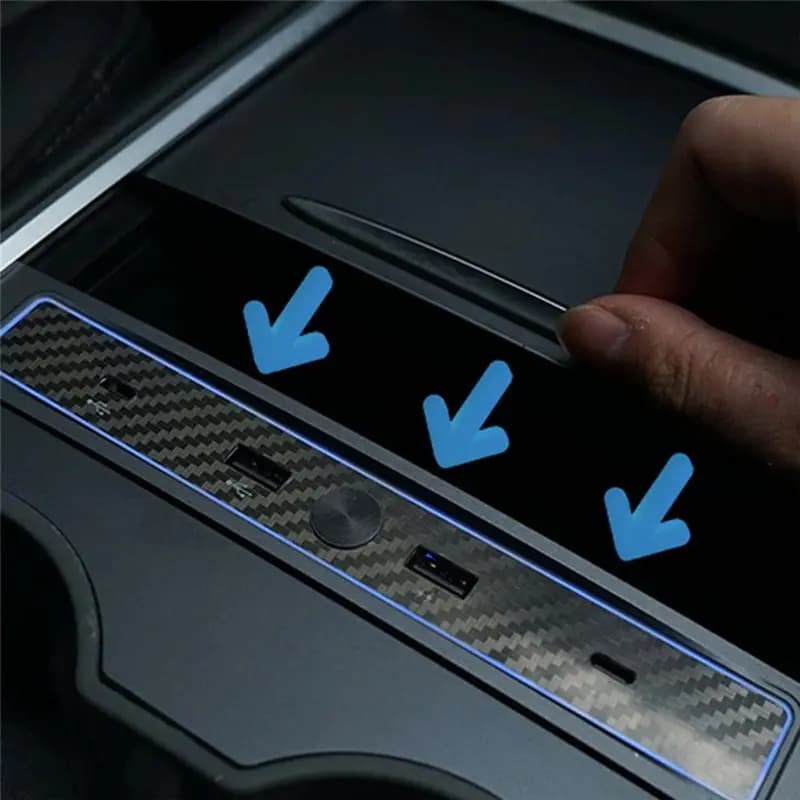Docking Station M46K con Hub USB, Estensore di Ricarica e Splitter per Accessori Tesla Model3/Y