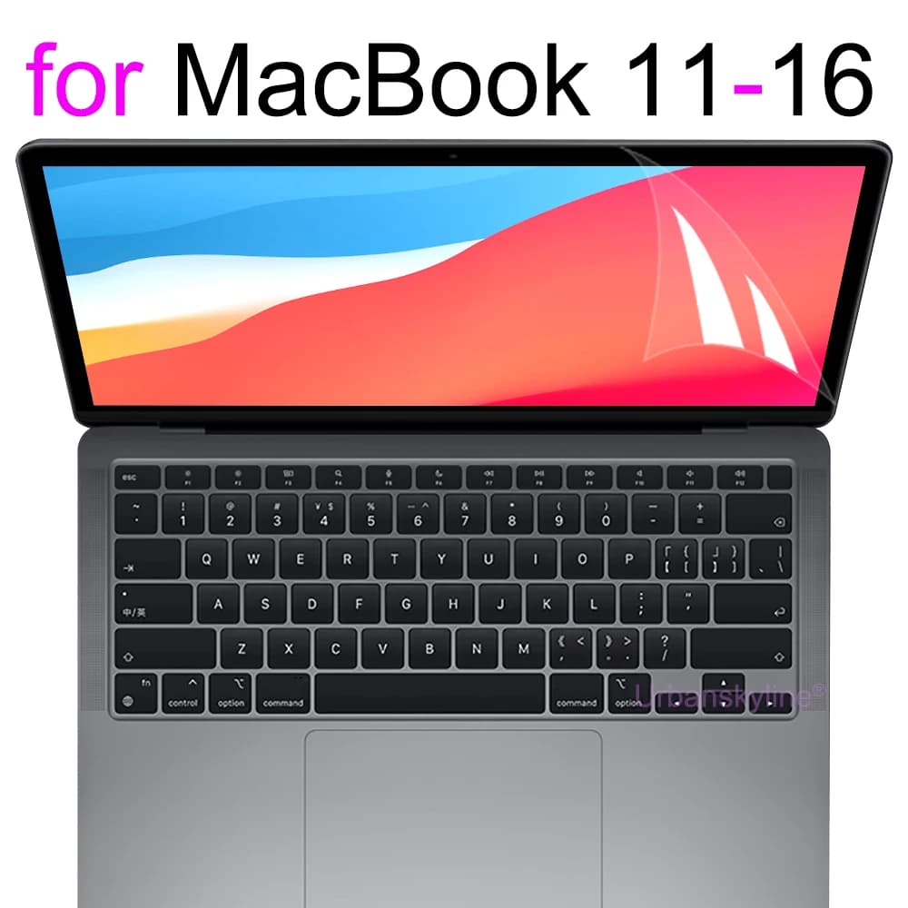 Pellicola Protettiva per MacBook Air 15 M5 13 M4 Pro 14 16 M3 M2 M1 11 12 Neo HD Skin Film Guard Cover 13.6 A3241 A3240 A3404 A3426