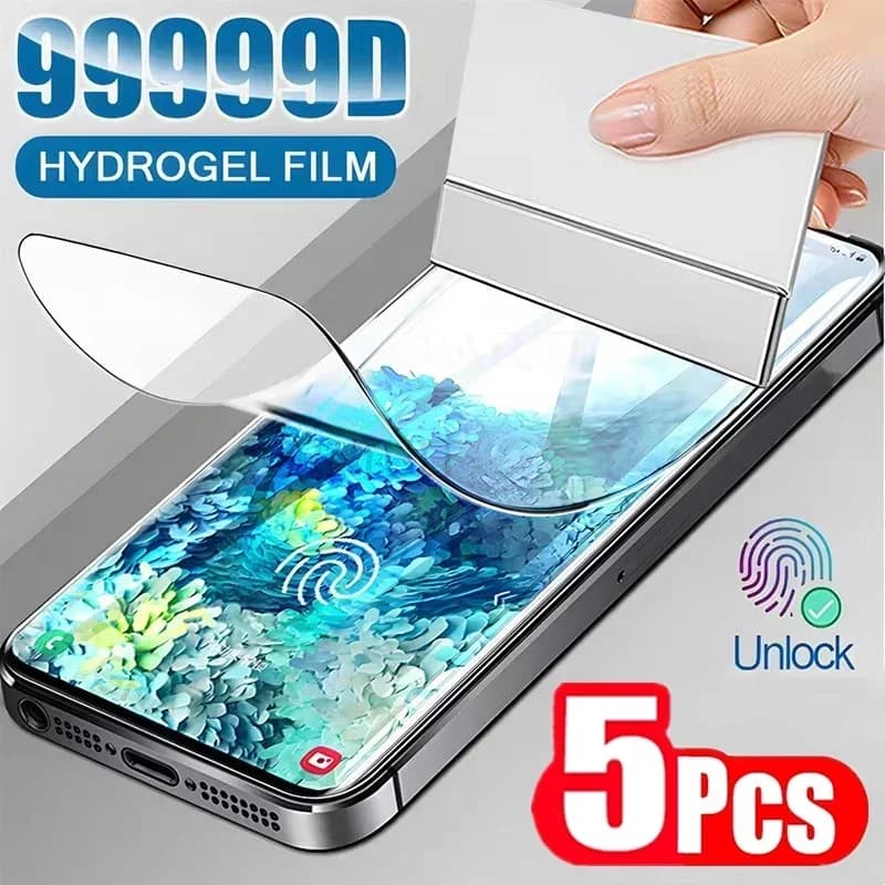 5 pieces hydrogel film for Samsung Galaxy S21 S22 S20 S23 S24 Ultra S10 S9 S8 Plus FE screen protection for Samsung Note 20 10 9 Plus