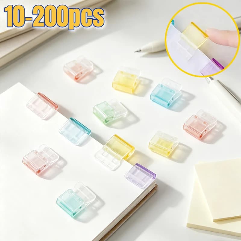 10-200 Pezzi Clip a Pressione Creative per Organizzare Documenti, Cartelle per Classificazione, Clip per Documenti e Libri da Ufficio
