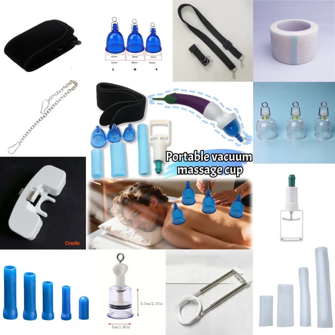 Accessori per Coppettazione Domestica per Esercizi Maschili e Rilassamento Muscolare, Allenatore con Coppette Sottovuoto Utilizzabile su Tutto il Corpo