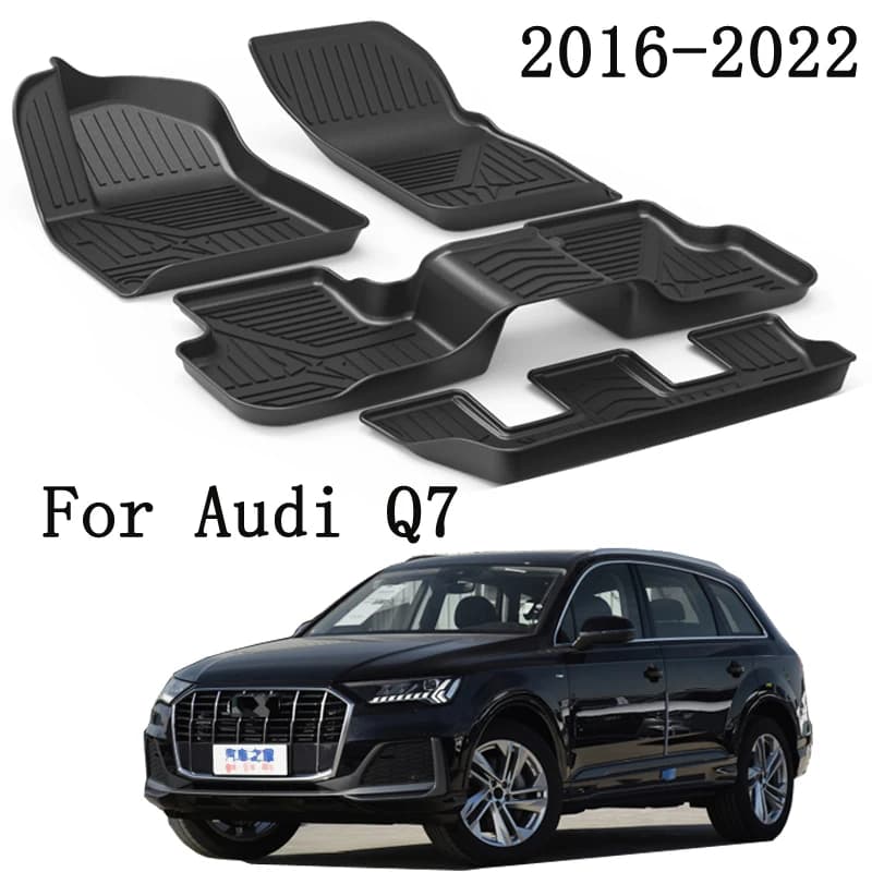 Car mats LHD TPE double layer inner floor covering for Audi Q7 2022 2019 2020 2021 2016 accessories