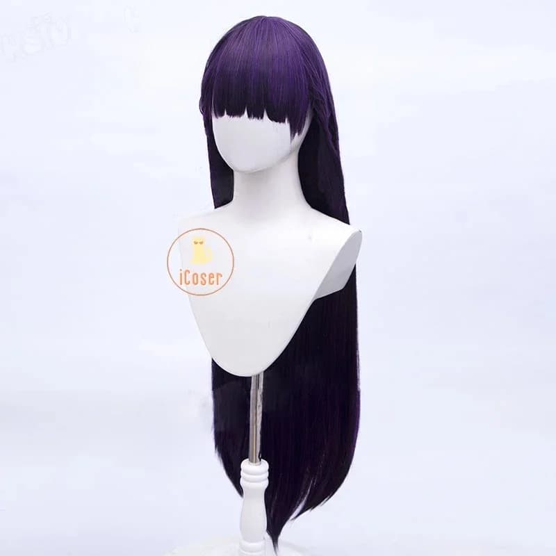 c'3,f\6;h'Anime My Happy Marriage Miyo Saimori Cosplay Wig Hairpin Long Purple Pink Flower Hair Clip Ribbon Hallo7;b'9.j/2\