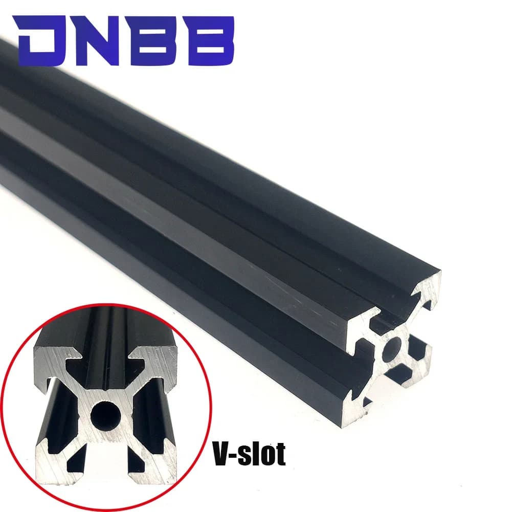 Black Oxide 100-800mm 2020 V slot Aluminum Profile 3D Printer Extrusion Machine CNC Openbuilds Voron V-CORE 3