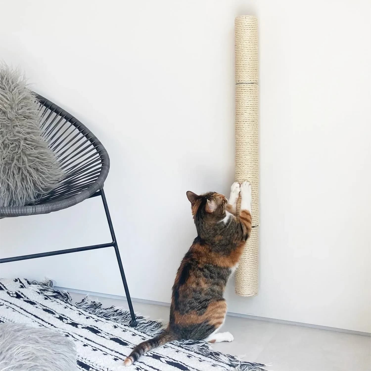 Tiragraffi da Parete per Gatti, Tiragraffi in Sisal per Gatti da Interno, Salvaspazio e Resistente