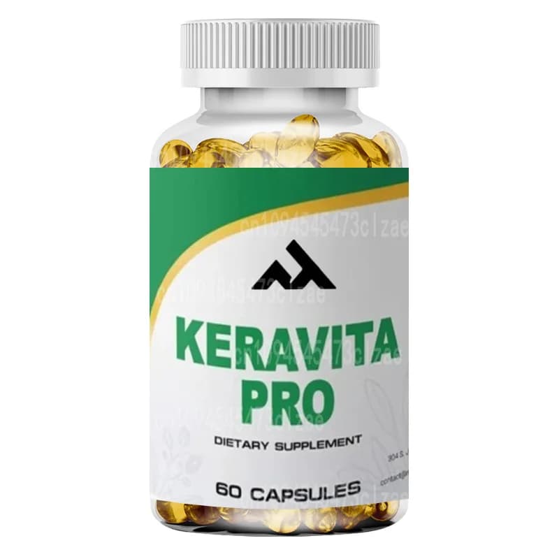 Keravita Pro - A Natural Hair and Nail Supplement Containing Vitamin C, Vitamin E, Green Tea, Turmeric, and Mushrooms | Non GMO