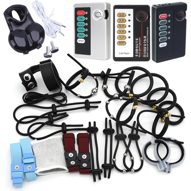 Vari Electro Shock Anello Del Pene Bdsm Elettrico Stimolare Uretra Massaggio Della Prostata Gabbia Del Pene Extender Giocattoli Del Sesso Per Gli Uomini Gay