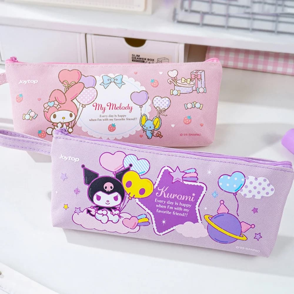 Genuine Kuromi Multi-Use Storage Bag Kawaii Sanrio Zipper Pencil Case Travel Toiletry Bag For School Stationery Birthday Gifts