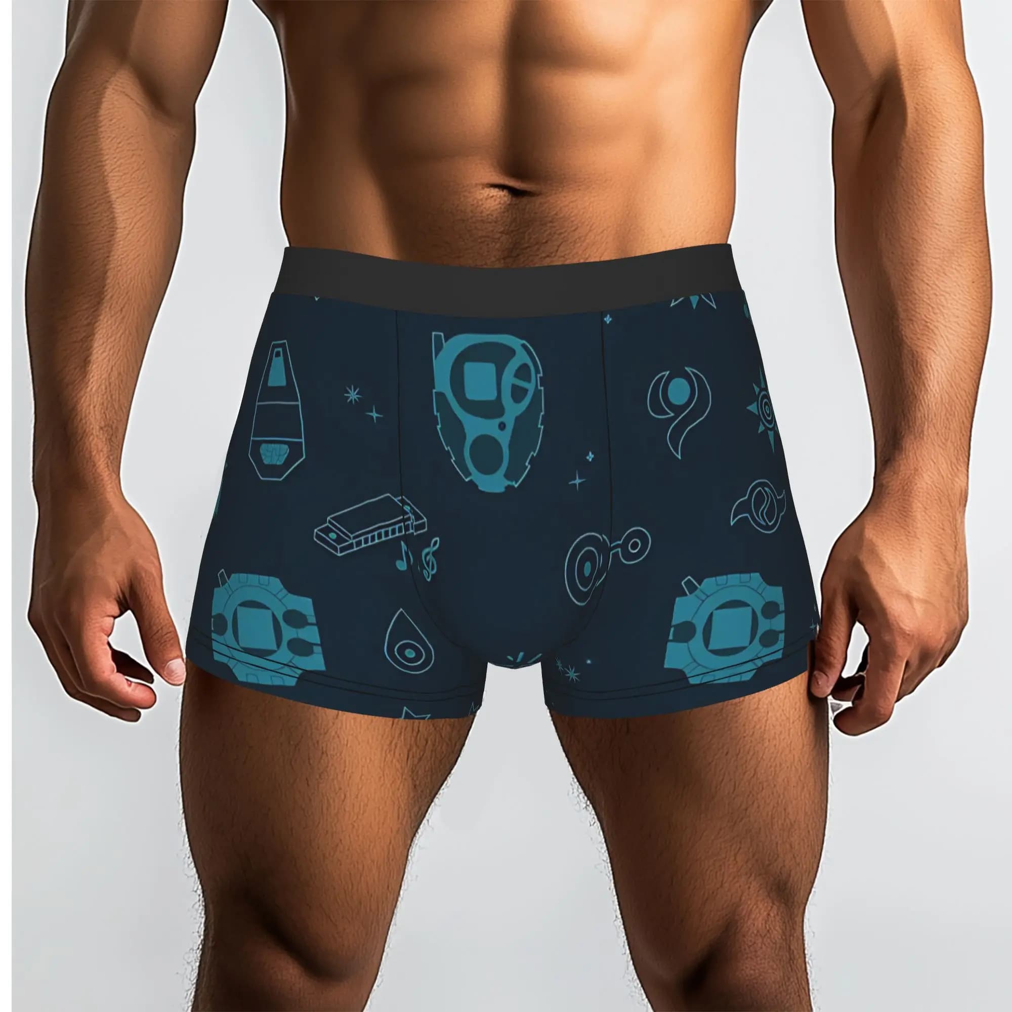 Digimon Adventures Pattern Bandai Digimon Underpants Homme Mutandine da uomo Pantaloncini stampati Boxer Briefs
