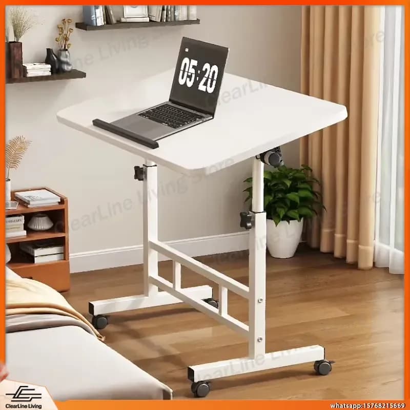 Adjustable Height Electric Standing Desk Portable Laptop Desk for Home Office Study Sofa Side Table Modern Minimalist