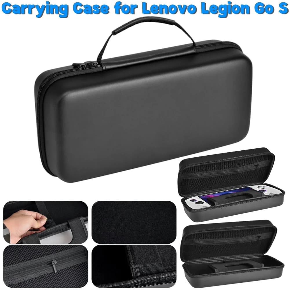 Custodia Protettiva per Console da Gioco Portatile Lenovo Legion Go S, Valigetta Rigida Antiurto da Viaggio con Tasca a Rete, Borsa da Trasporto