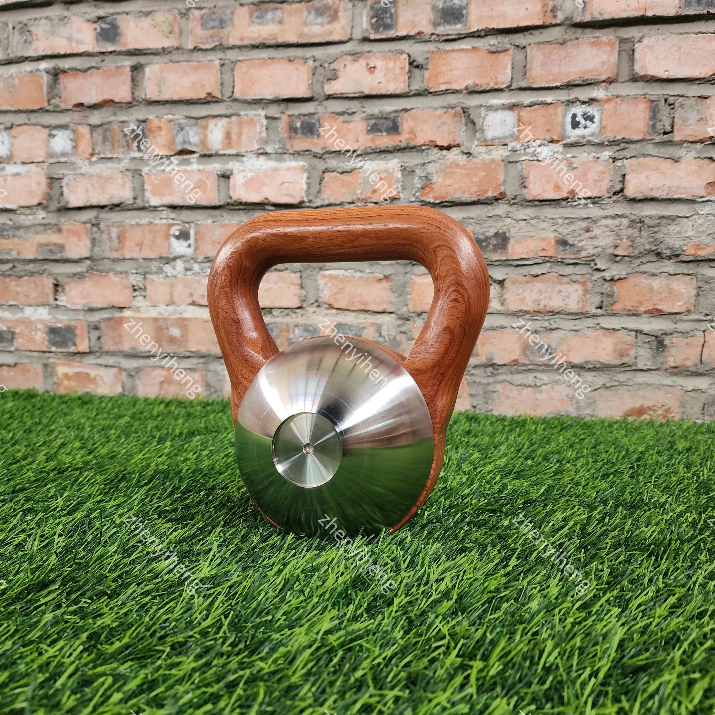 Wholesale Wooden Stainless Steel Kettlebells Household and Commercial Fitness Equipment Adjustable Kettlebells
