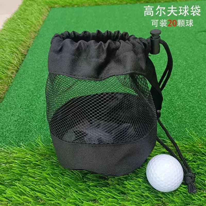 [Sitljin·Fafafa] Borsa portaoggetti da golf Borsa a rete Borsa a rete con coulisse su un solo lato Pantaloni da tasca con patta per palline da golf da tennis