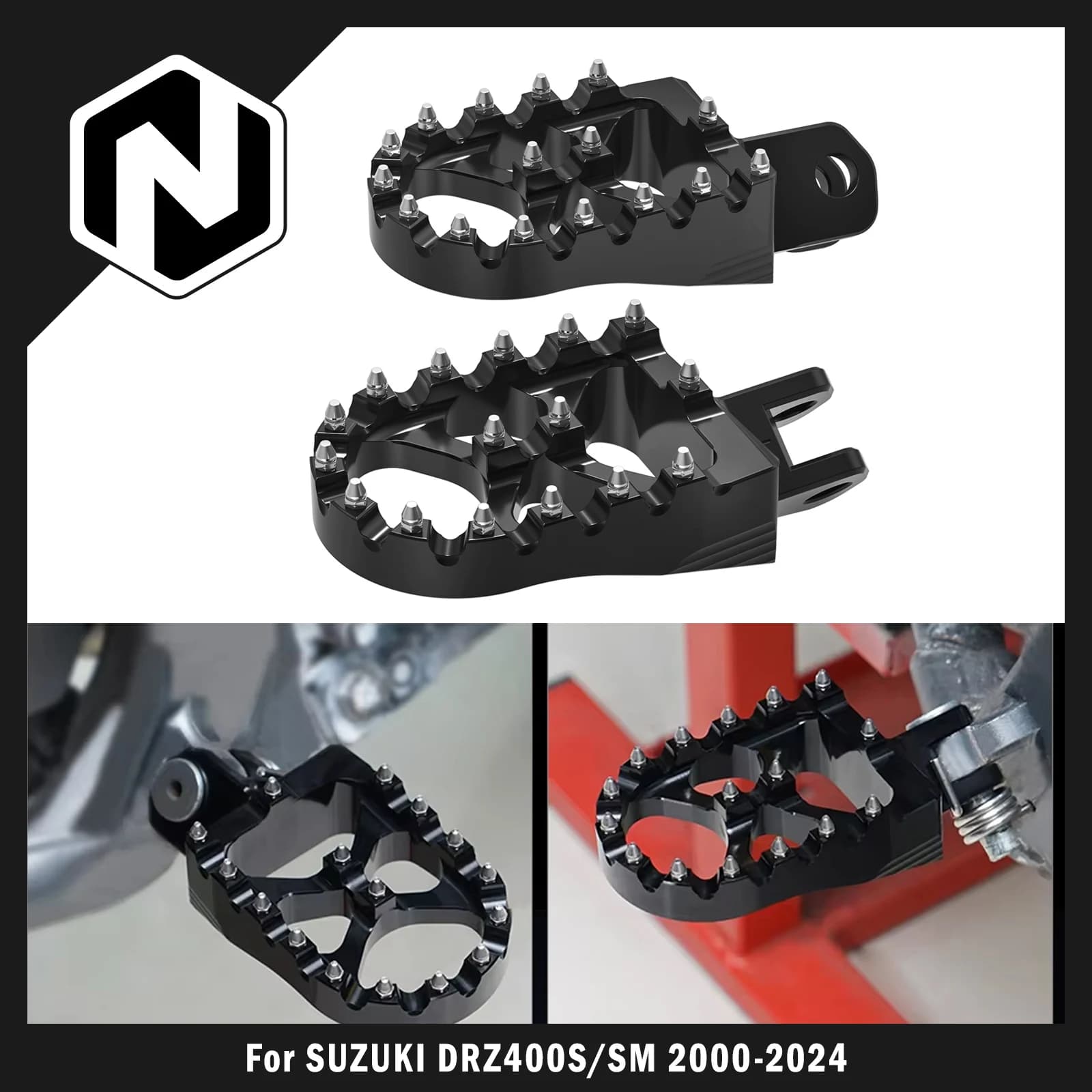 NICECNC Per Suzuki 2000-2024 DRZ400S DRZ400SM DRZ DR-Z 400S 400SM 2023 2022 Moto 57mm Largo Pedane Poggiapiedi Pedali