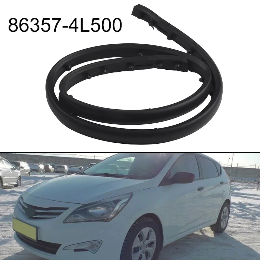 Rubber Hood Sealing Strip For Hyundai Solaris 2014-2016 For Accent 2015-2016 Replace 86357-4L500 Front Bumper Weatherstrip Black
