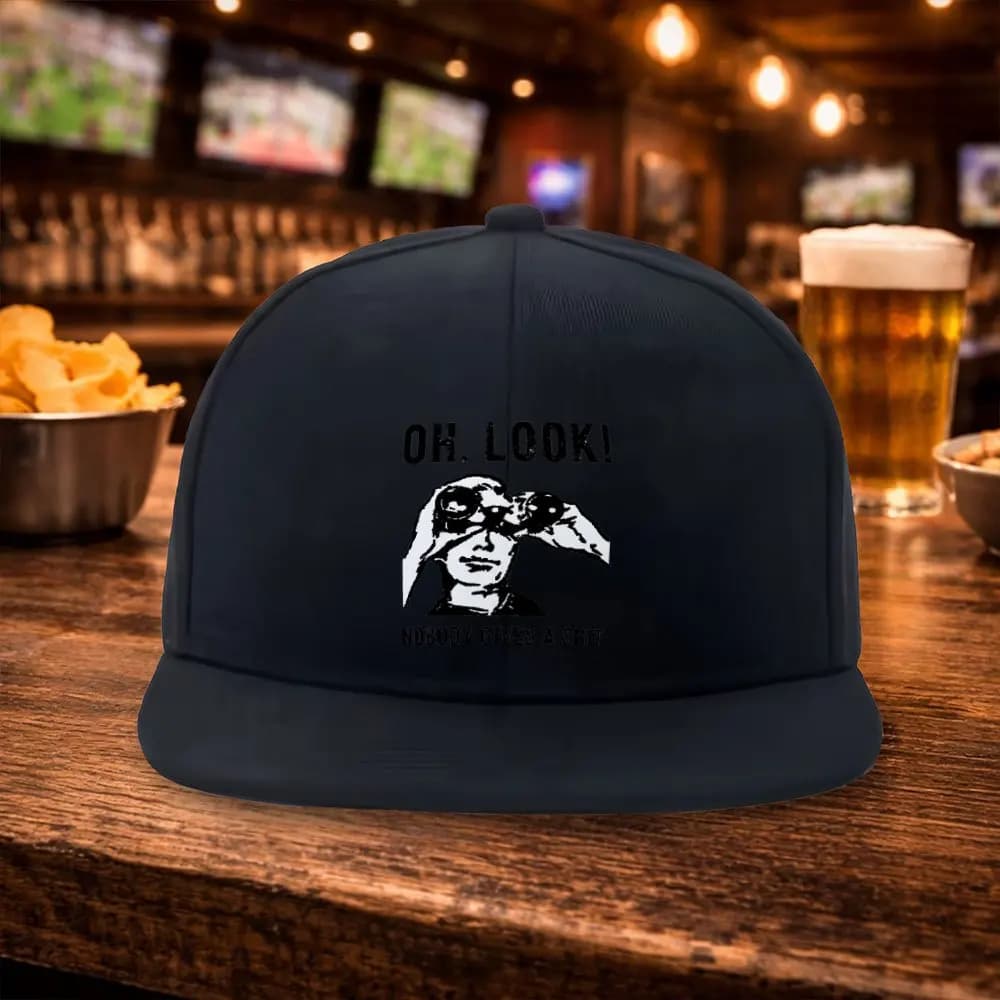 2026 Telescope Pattern Fun Flat Brim Hip-Hop Baseball Cap - Street Fashion Outdoor Sports Cap - Couple'S Hip-Hop Hat - Versatile