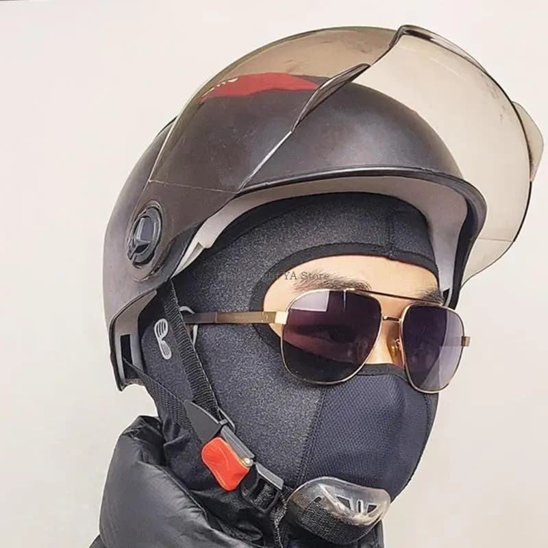 Elegante fodera per casco in seta ghiaccio con per occhiali, copricapo protettivo solare rinfrescante per motociclisti