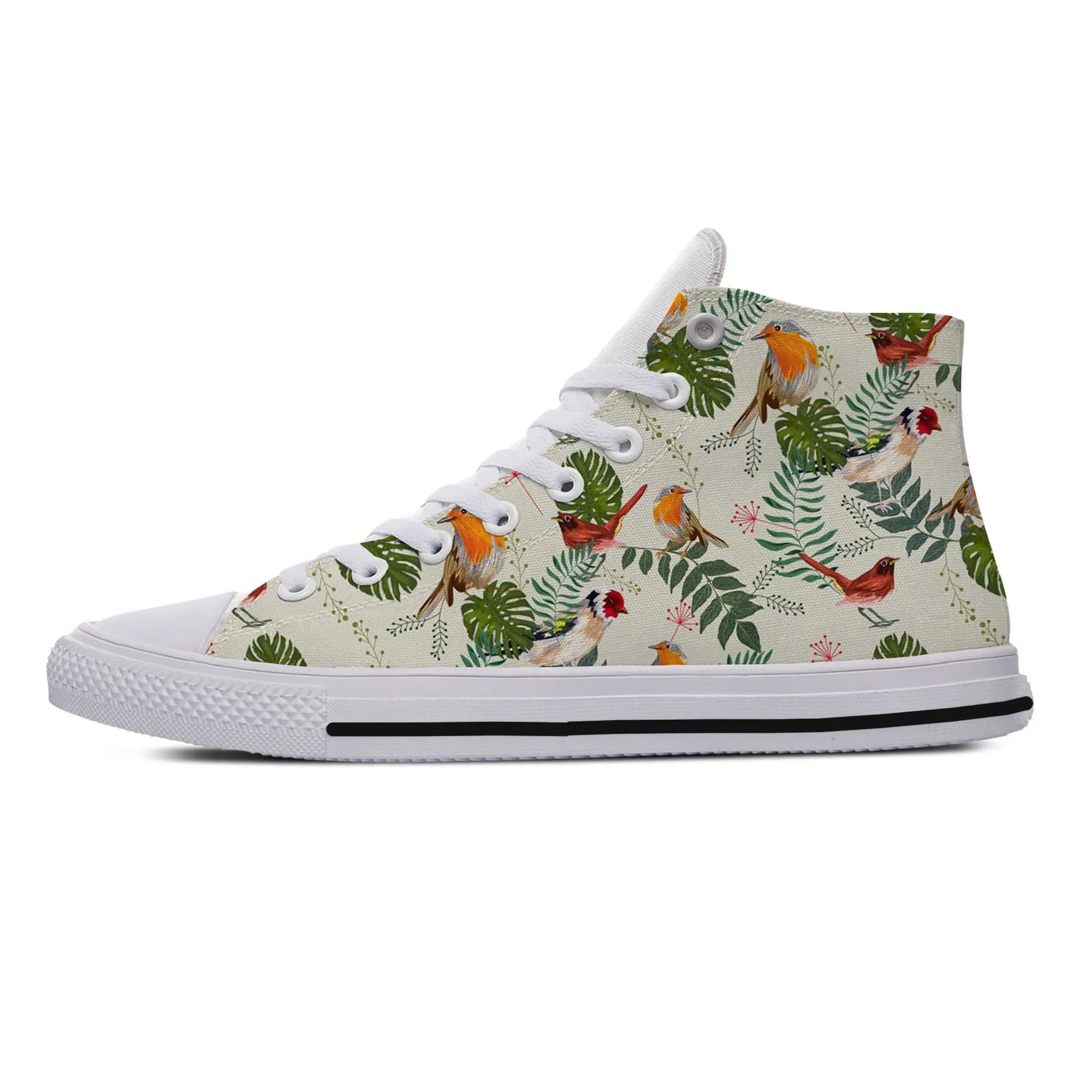 Hot Cool Top Scarpe di tela Sneakers Mocassini Appartamenti Stampa di uccelli animali Slip on Scarpe Donna Uomo Ultime scarpe da tavolo casual alte