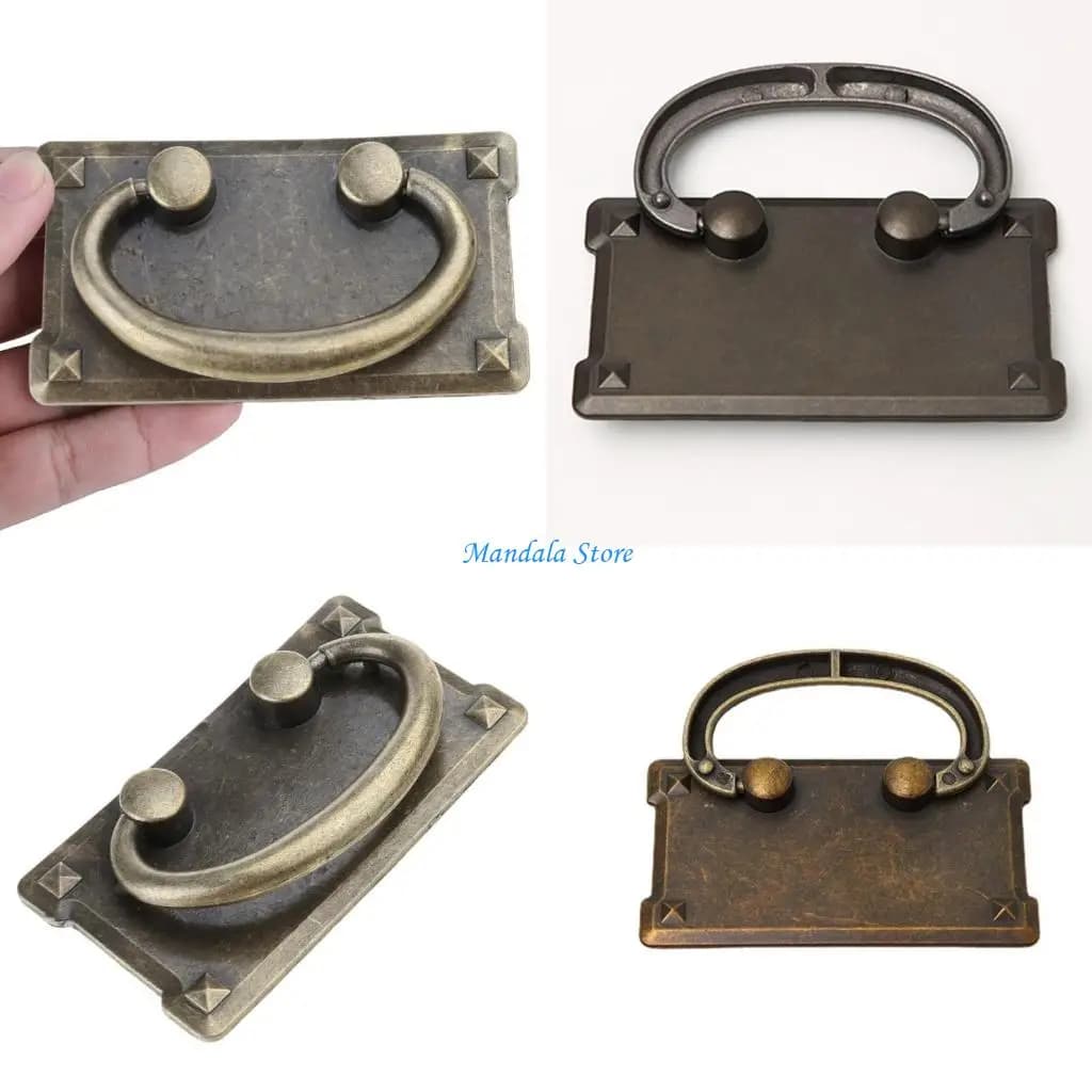 U2JC Pomello per mobile in lega zinco Maniglia per mobili vintage semplice per cassetti quadrati