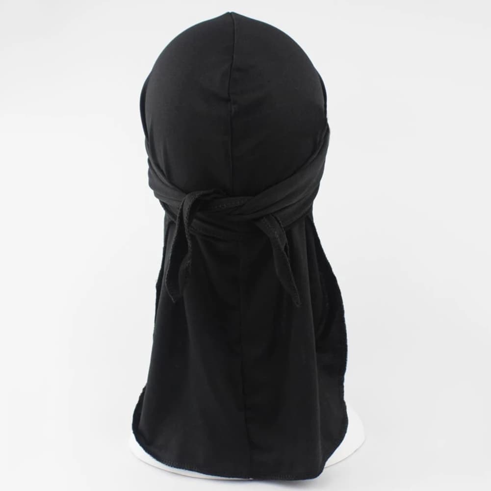 Fashion Braids Dreadlocks Spandex Long Tail Bonnet Cap Breathable Bandana Hat Velvet Durag Do Doo Du Rag Long Tail Headwrap