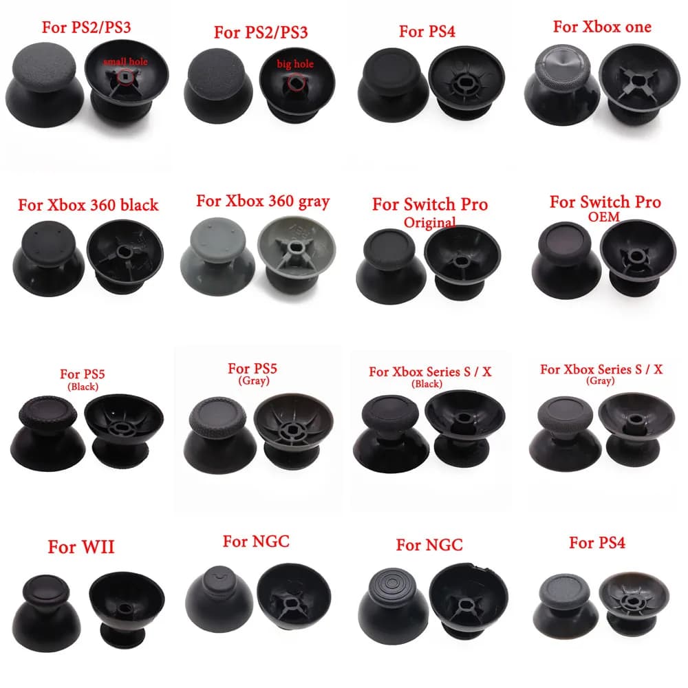 2pc Joystick Analogico Thumb Stick Grip Cap Per PS5 PS4 PS3 PS2 Joypad Controller Per Xbox One Seriex X/S per NGC Thumbsticks