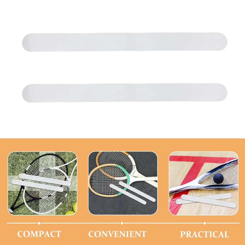 2-piece TPU tennis rack tape, transparent protective strip for racket, long lasting adhesive, weatherproof