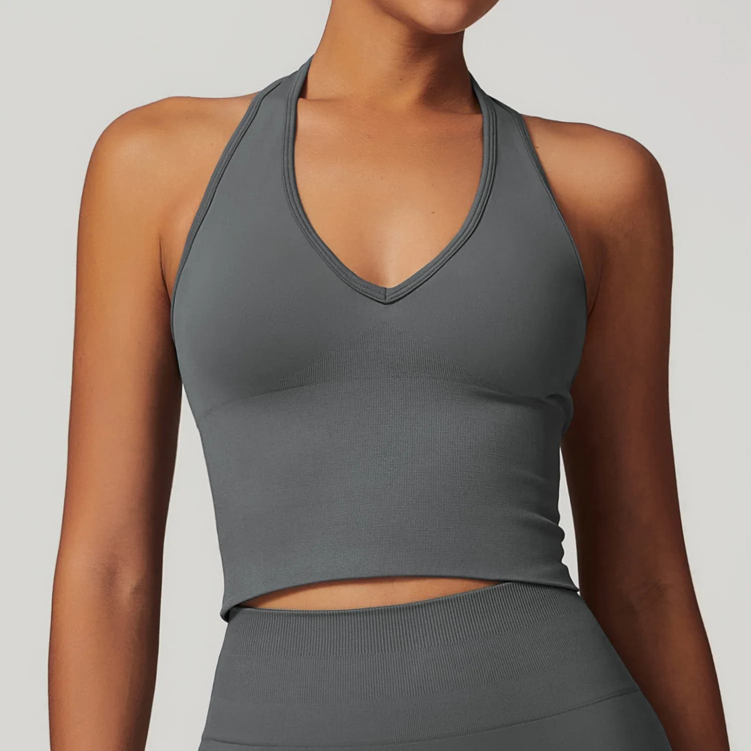 Women's sports bra canotta gym Fitness Running elasticity shockproof bra Yoga Stretch Pull Up Vest Women's Underwear Hanging neck b