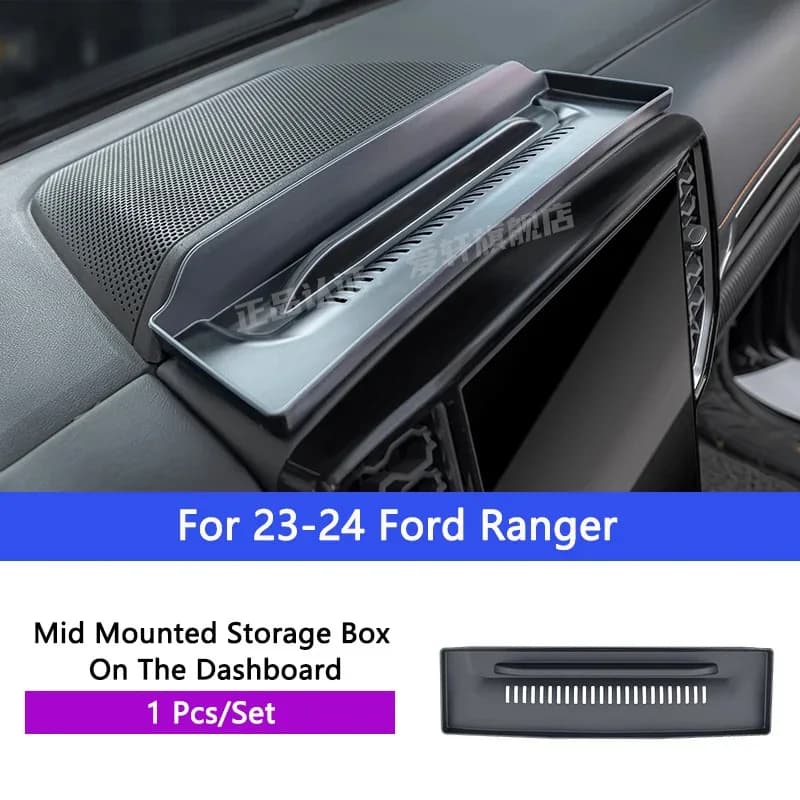Cruscotto dell'auto Supporto per telefono cellulare Console centrale Scatola di immagazzinaggio in ABS Organizzare il supporto per 23-24 Accessori auto Ford Ranger