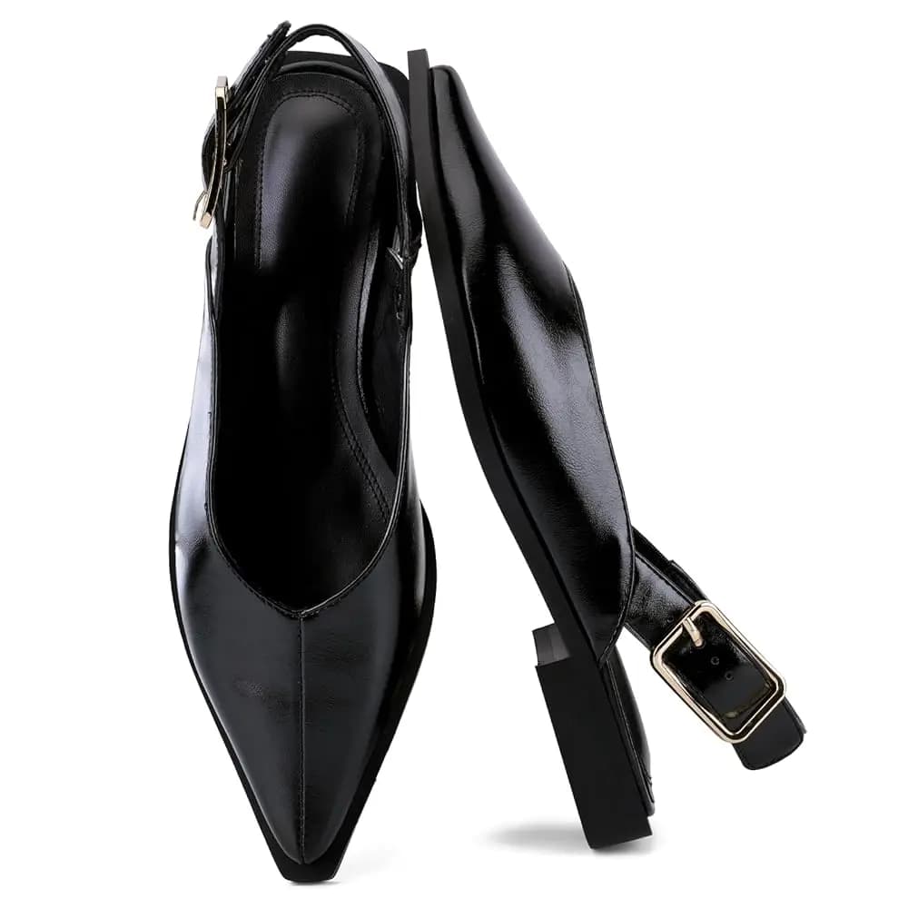 Mules piatte da donna con punta a punta e tacco aperto, stile slip-on, comode per l'ufficio e casual