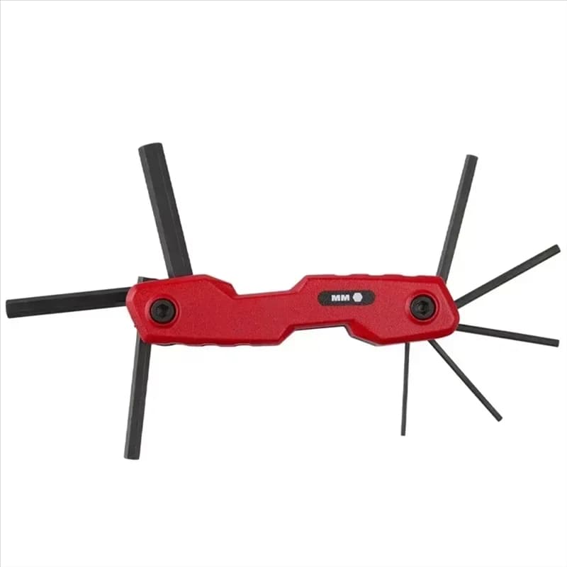 ABAE-8-Key Metric Folding Hex Key Set 270° High-Contrast Power Tool Power Tool Accessories 48-22-2182