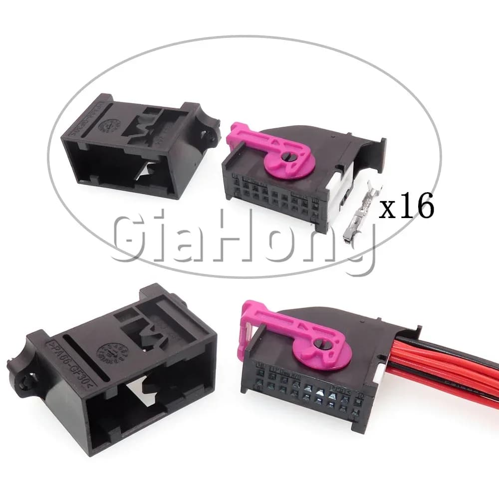 Set di 18 connettori per ricambi auto 5Q0 972 718A ECU 5Q0972718A 1-1355154-1, presa per quadro strumenti AC per GOLF Lamando