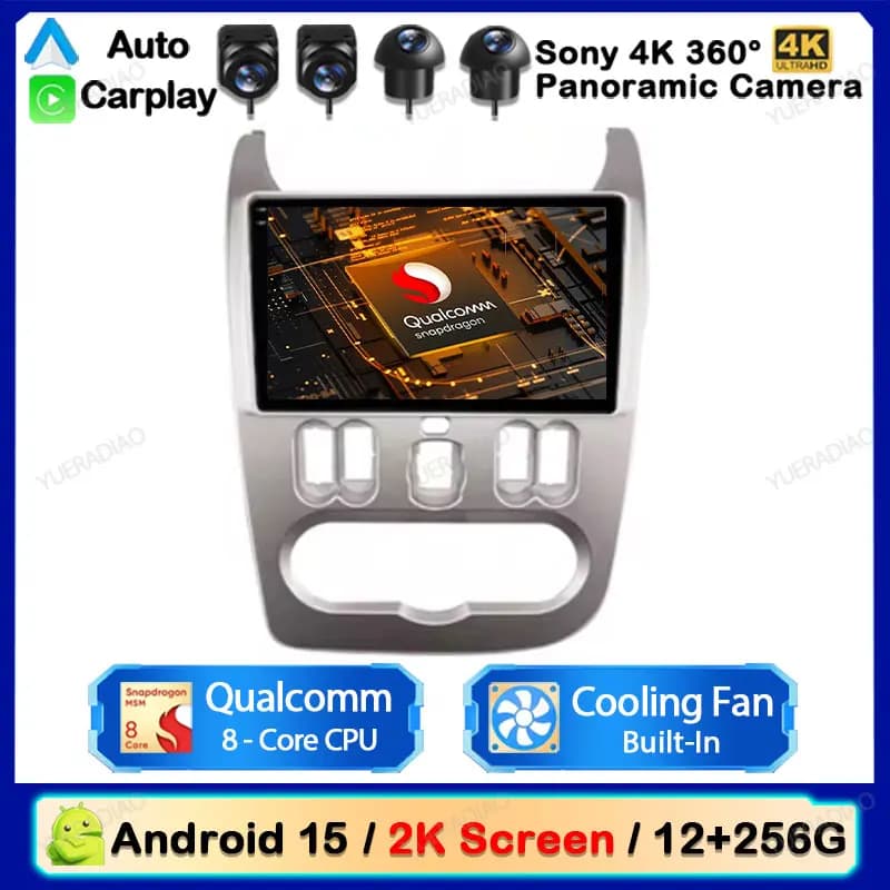 Android 15 Autoradio Per Renault Logan 1 Sandero 2009 2010 2011 2012 - 2015 Largus Dacia Duster Lettore Video Multimediale GPS WIFI