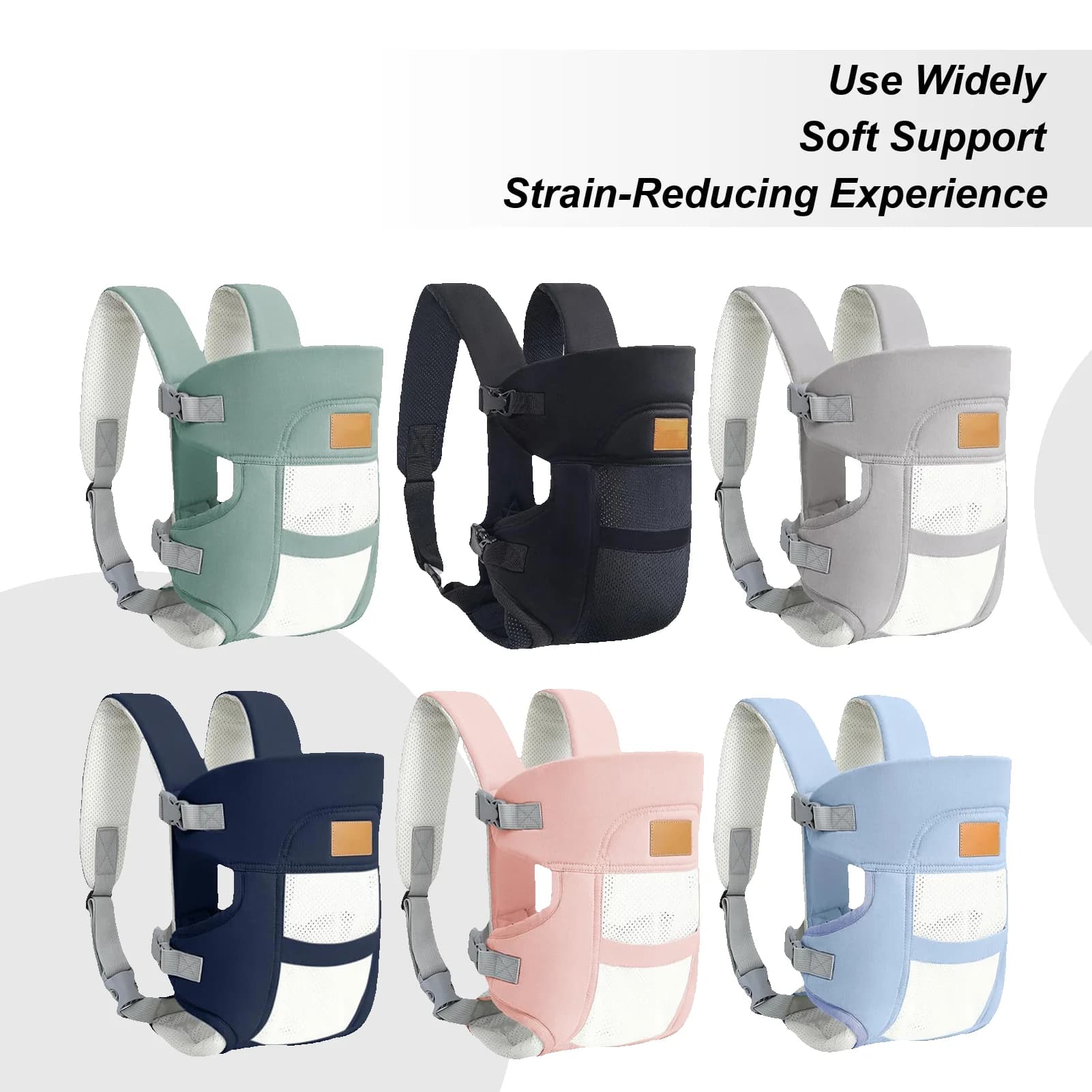 Marsupio per il torace del bambino Traspirante Marsupio per il corpo del bambino Borsa a tracolla orizzontale traspirante ergonomica Supporto per la testa regolabile per la natura