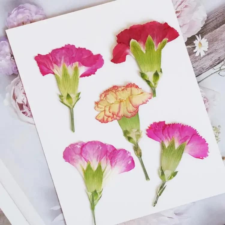 6 pz/4-7 cm, garofano fiori secchi rami, fiore pressato fai da te goccia colla cassa del telefono segnalibro di nozze foto di fiori reali cornici