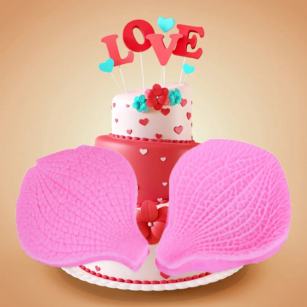 2 Stampi in Silicone per Dolci, Ecologici, Inodori, Flessibili, Strumento per Decorazione Torte, per Fondente, Cioccolato, Cubetti di Ghiaccio