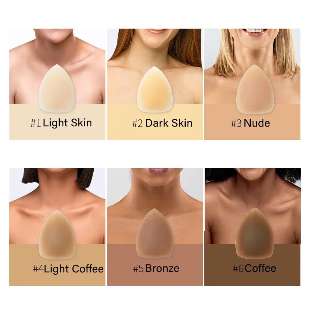 Reggiseno in silicone Triangolo Copricapezzoli Riutilizzabili Pasties per il seno in silicone Adesivo appiccicoso Reggiseno invisibile Petali per abito bikini da donna