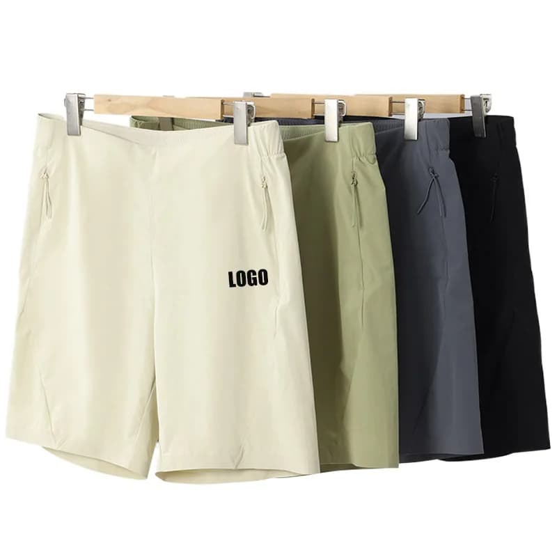 Customized LOGO Men's Yoga Quick-drying Running Sports Fitness Cycling Casual Cool Seamless Pressurized Waist Shorts