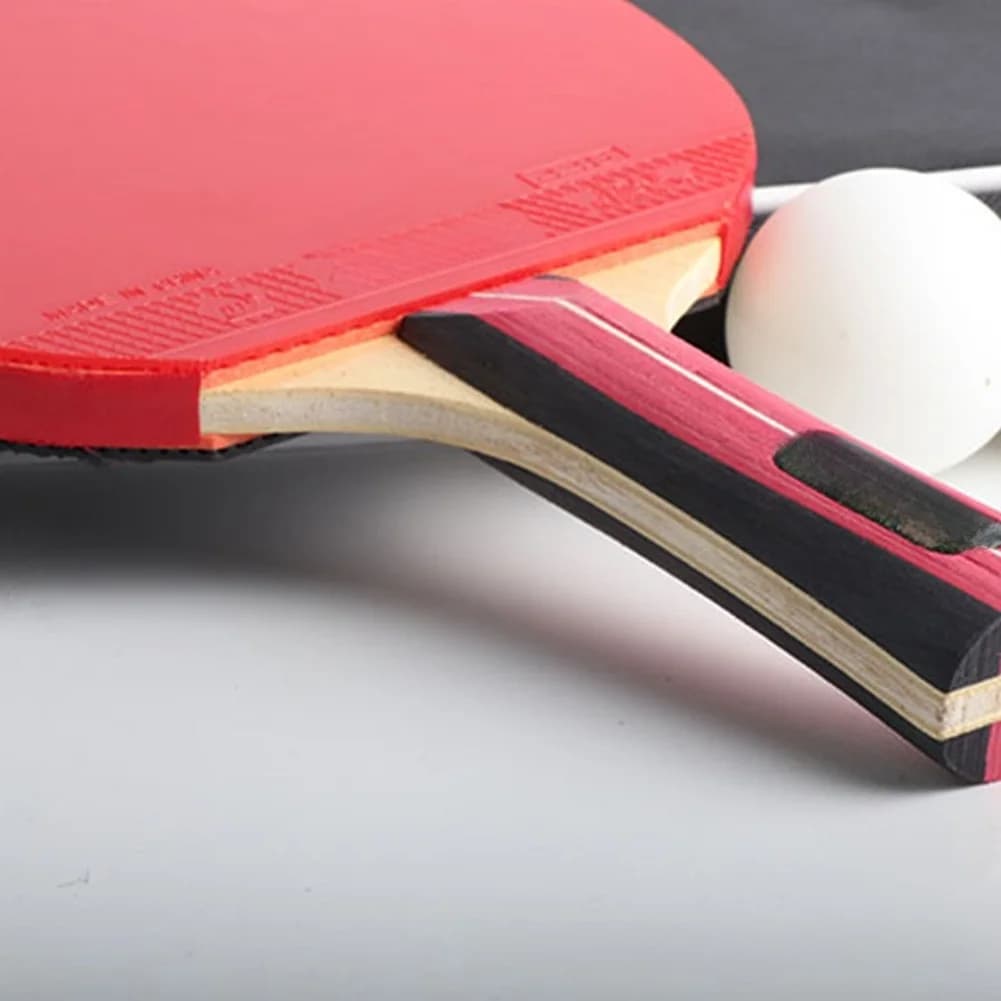 Long Handle Racket Table Tennis Racket For Table Tennis Training Balanced Performance For Beginners Training Red