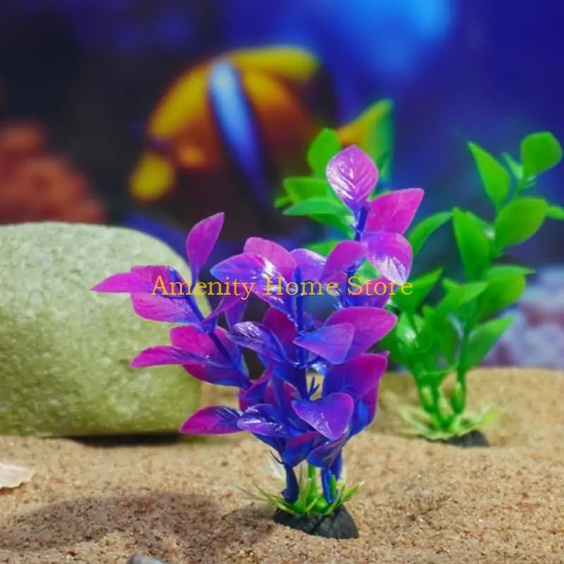 F26C 10 pezzi acquari pianta artificiale foglia artigianato simulazione paesaggio foglia pianta paesaggistica pianta decorativa