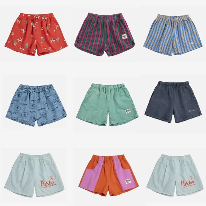 Nuovi Pantaloncini Estivi per Bambini 2026 con Stampa a Lettere, 100% Cotone, Comodi e Carini, Casual per Esterni