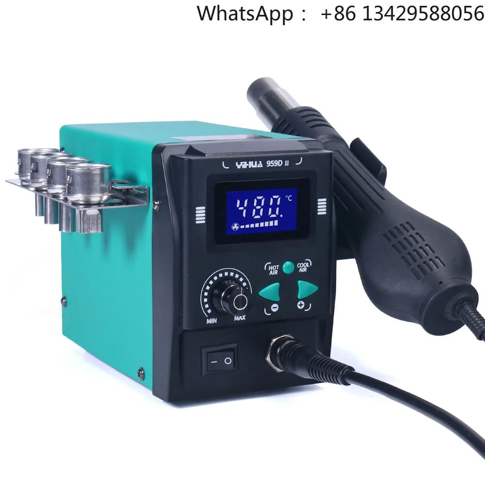YIHUA 959D-II 700W Professional Hot Air Soldering Station Phone Repair Welding Tools Rework Heat Station with Hot Air Gun Nozzle