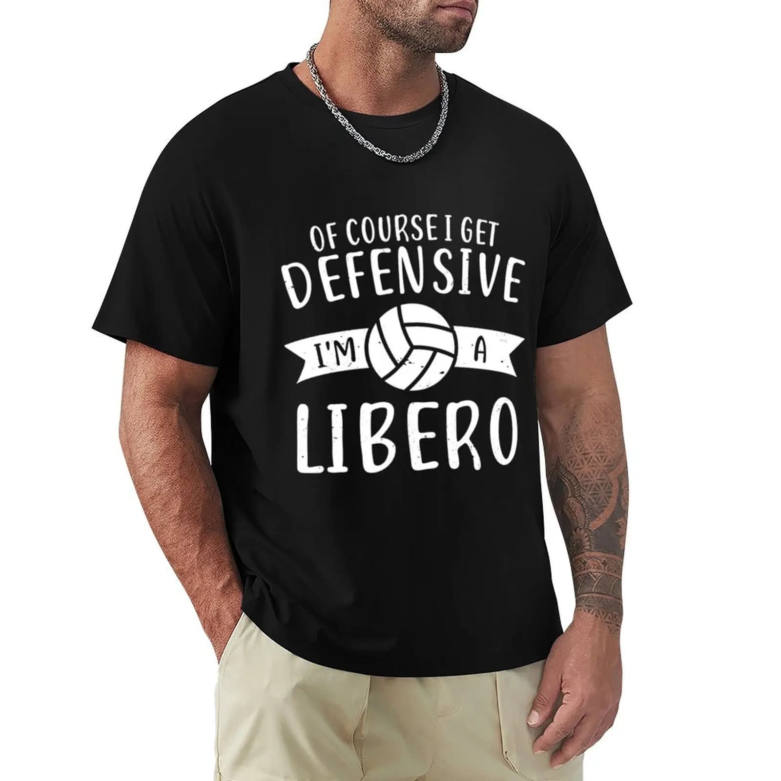 T-shirt classica dal design per giocatore di pallavolo Libero, abbigliamento basic per tutti i giorni, maglietta a maniche corte