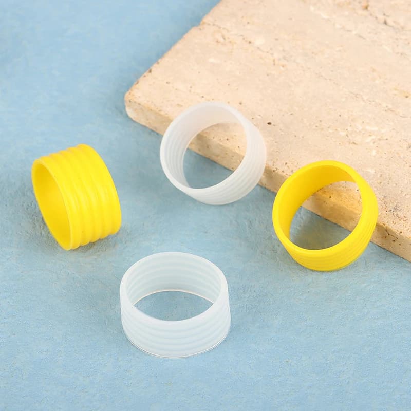 4Pcs/pack Rubber Tennis Racket Grip Sealing Ring Tennis Racket Handle Rubber Ring Tennis Racket Silicone Grips Nonslip