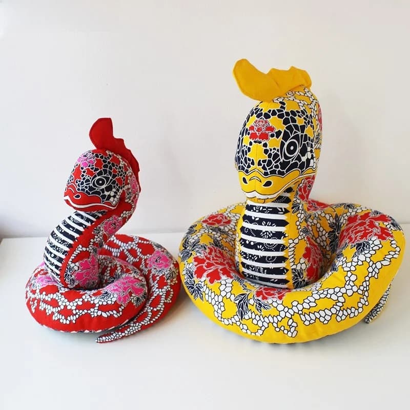 Serpente Portafortuna, Arte Popolare Cinese, Bambola in Stoffa dello Zodiaco, Ornamenti Decorativi Fatti a Mano, Decorazioni per la Casa in Puro Stile Cinese, Bambola Regalo
