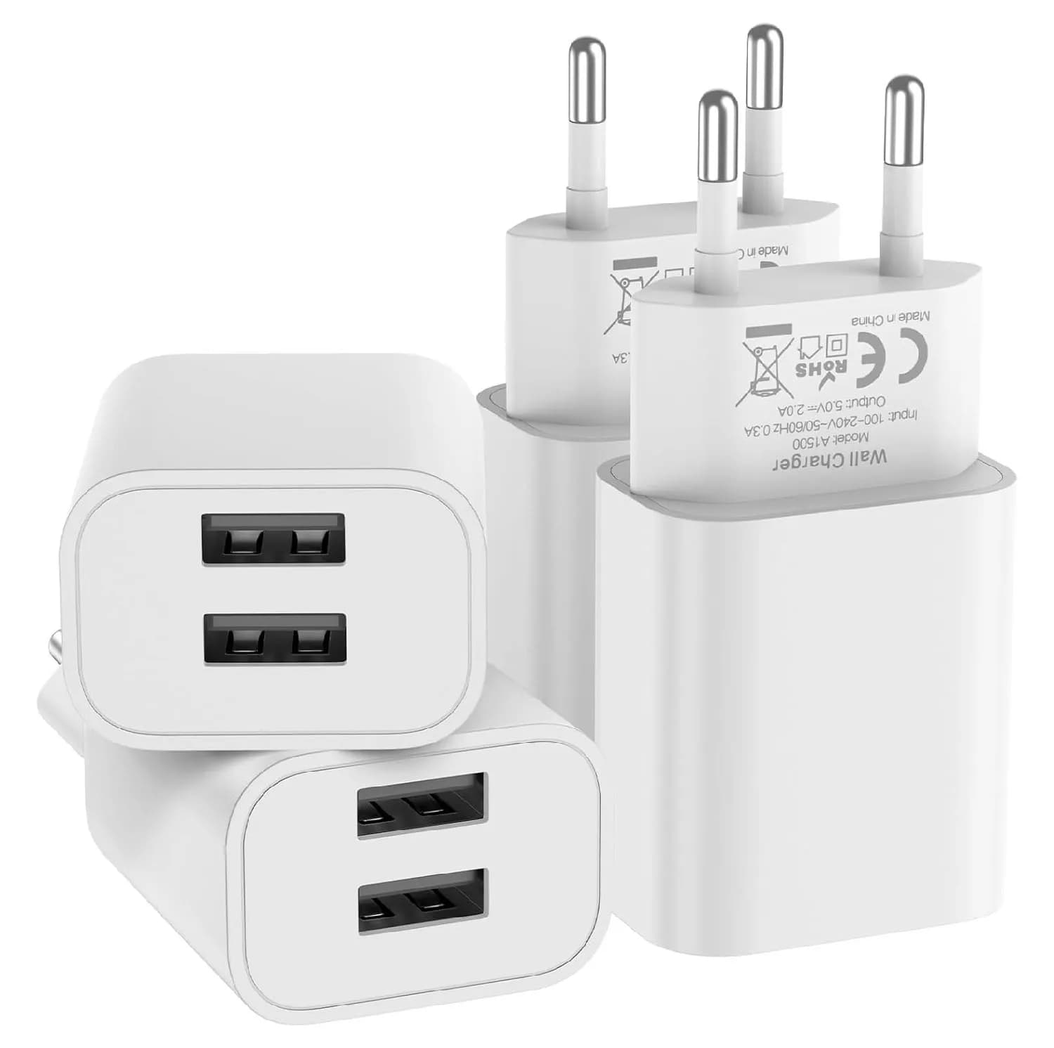 1 pz/2 pz/4 pz Caricatore USB 5 V 2A Adattatore di Alimentazione Caricatore USB Da Viaggio per iPhon 15 14 Plus Pro Max 13 12 11 SE Samsung