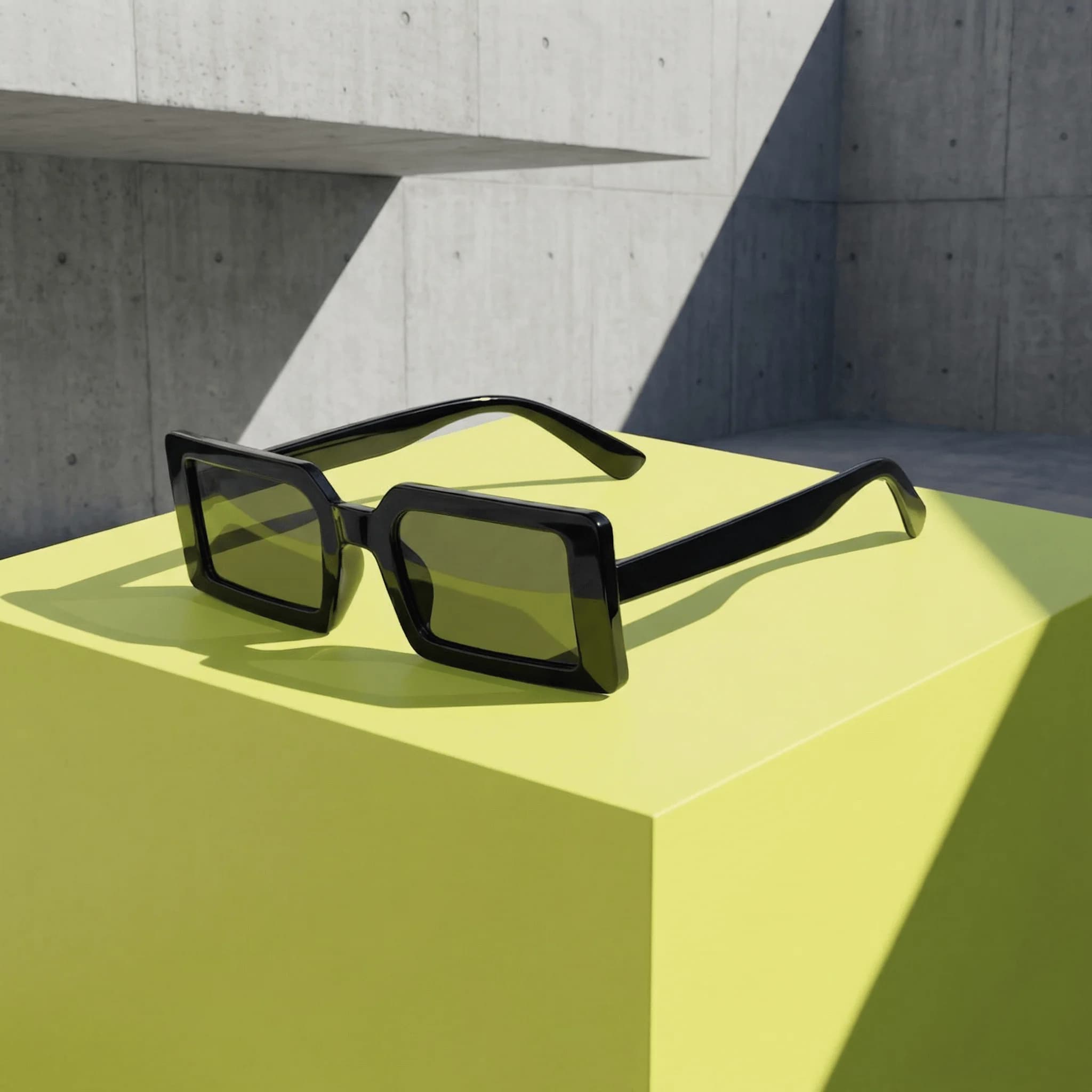 A pair of pc fashion small box square fashion mirror street shooting catwalk sunglasses female fashion glasses