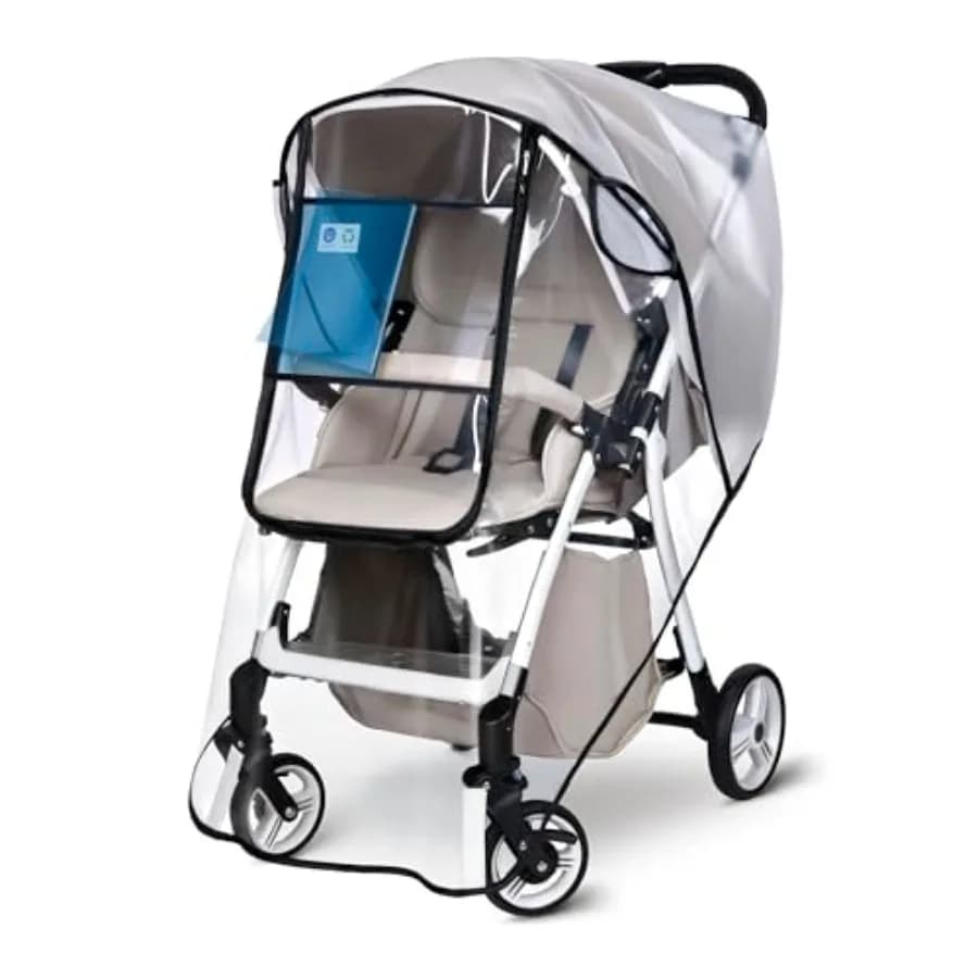 Bemece Stroller Rain Cover, Universal Stroller Accessory, Baby Travel Weather Shield, Windproof and Waterproof, Protect from Du